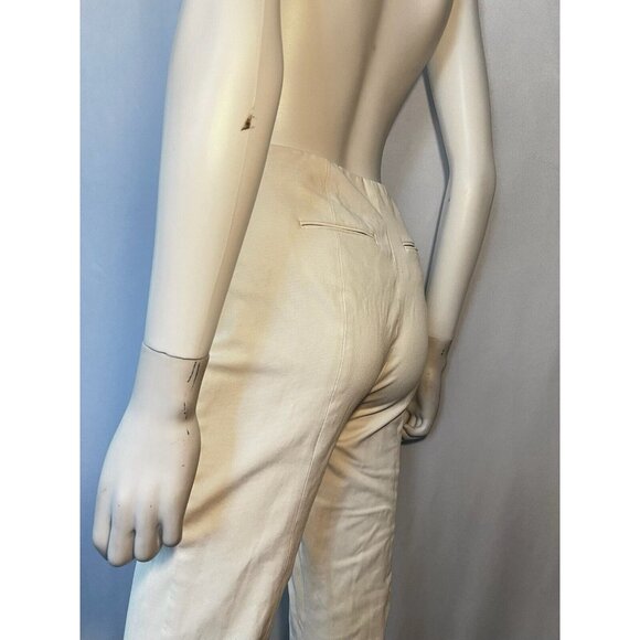 THE SCRIPT Women'ss Pants Chino White Straight Fit Size 2 - Picture 10 of 16